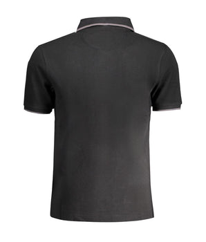 La Martina Black Cotton Polo Shirt