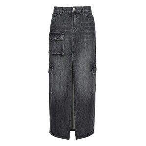 PINKO Black Cotton Skirt