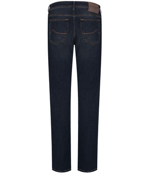 Jacob Cohen Blue Cotton Men Jeans with Orange Stitching