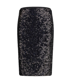PINKO Black Polyester Midi Skirt