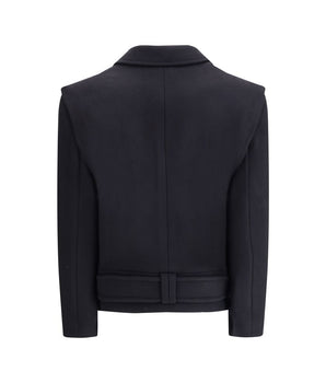 Balmain Black Wool Coat