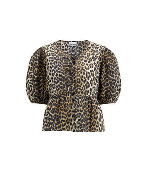 Ganni Multicolor Cotton Pattern Shirt