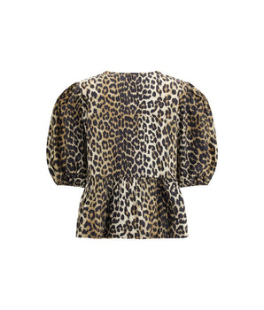 Ganni Multicolor Cotton Pattern Shirt