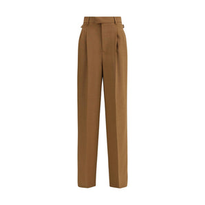 Ami Paris Brown Wool Casual Pants