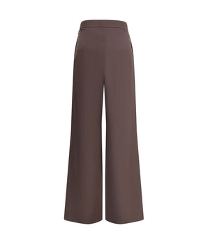 Di Stavnitser Brown Fleece Wool Casual Pants