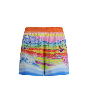 Casablanca Multicolor Silk Bermuda Shorts
