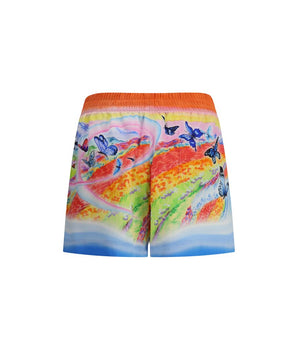 Casablanca Multicolor Silk Bermuda Shorts