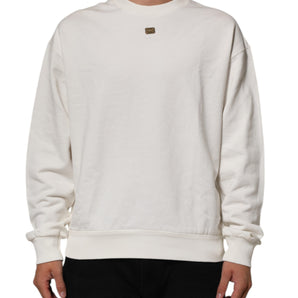 Dolce & Gabbana White DG Logo Crew Neck Sweatshirt Sweater