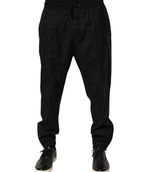 Dolce & Gabbana Black Drawstring Men Jogger Sweatpants Pants