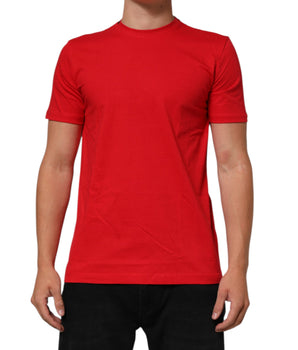 Dolce & Gabbana Red Goodluck 2023 Cotton Crew Neck T-shirt
