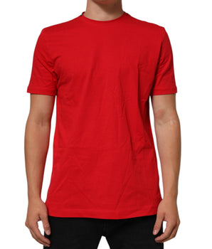 Dolce & Gabbana Red Goodluck 2023 Cotton Crew Neck T-shirt