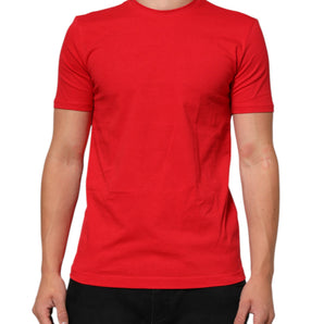 Dolce & Gabbana Red Goodluck 2023 Cotton Crew Neck T-shirt