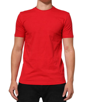 Dolce & Gabbana Red Goodluck 2023 Cotton Crew Neck T-shirt