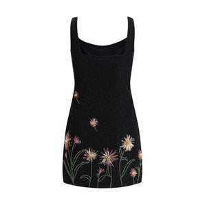 Staud Le Sable sequin-embellished floral mini Dress