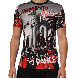 Dolce & Gabbana Multicolor Agrigento Dance Jazz Music Print T-shirt