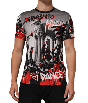 Dolce &amp; Gabbana Multicolor Agrigento Dance Jazz Music Print T-Shirt