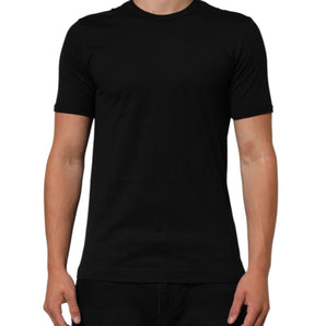 Dolce & Gabbana Black Goodluck 2021 Cotton Crew Neck T-shirt