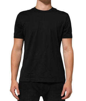 Dolce & Gabbana Black Goodluck 2021 Cotton Crew Neck T-shirt
