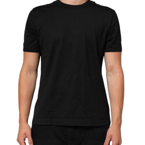 Dolce & Gabbana Black Goodluck 2021 Cotton Crew Neck T-shirt