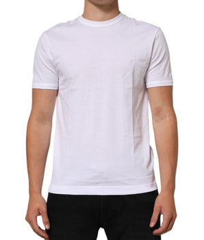 Dolce & Gabbana White Goodluck 2021 Cotton Crew Neck  T-shirt