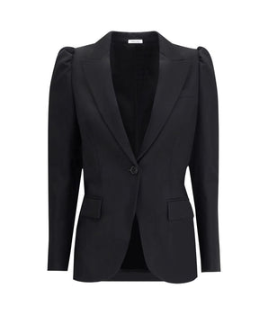 Alexander McQueen Black Wool Coat