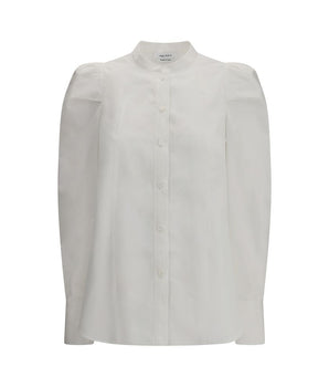 White Alexander McQueen shirt with mandarin collar