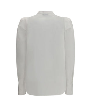 White Alexander McQueen shirt with mandarin collar