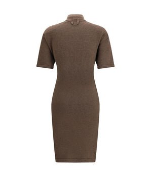 Jacquemus Brown Merino Wool Casual Dress
