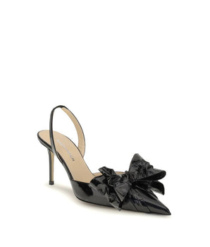 MACH & MACH Black Leather High Heel Pumps