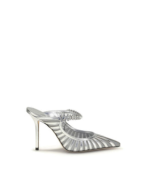 Jimmy Choo Silver Leather High Heel Pumps