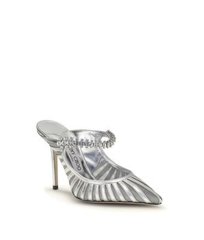 Jimmy Choo Silver Leather High Heel Pumps