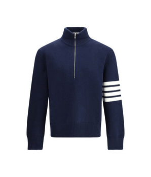 Thom Browne Blue Fleece Wool Sweatshirt