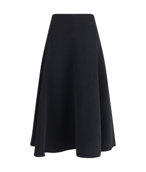 Jacquemus Black Cotton Midi Skirt