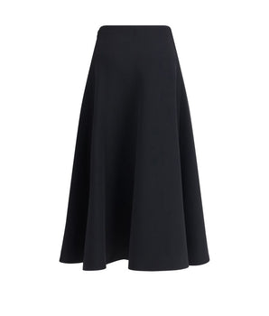 Jacquemus Black Cotton Midi Skirt