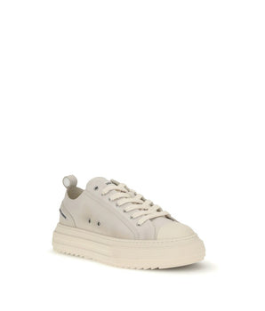 Dsquared² Cream Leather Platform Sneakers