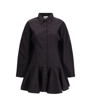 Ganni Black Cotton Casual Dress