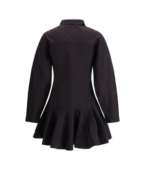 Ganni Black Cotton Casual Dress