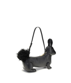 Thom Browne Black Calf Leather Bos Taurus Shoulder Bag