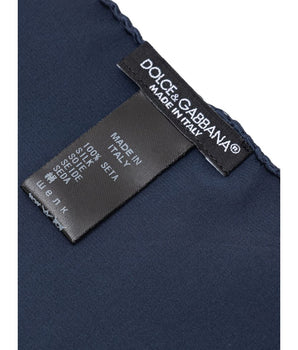 Dolce & Gabbana Blue Silk Pocket Square