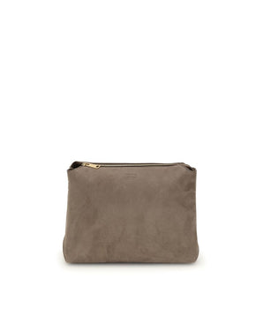 Khaite Beige Calf Leather Bos Taurus Shoulder Bag