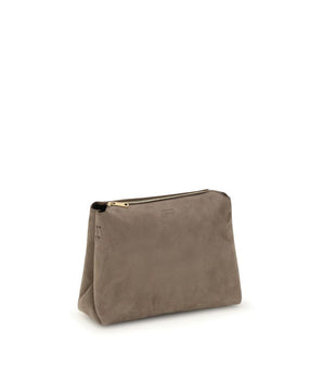 Khaite Beige Calf Leather Bos Taurus Shoulder Bag