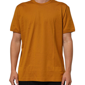 Dolce & Gabbana Golden Brown Crew Neck Short Sleeve T-shirt