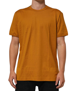 Dolce & Gabbana Golden Brown Crew Neck Short Sleeve T-shirt