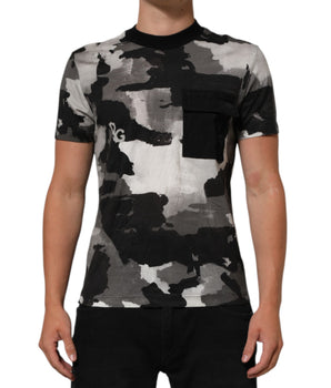 Dolce & Gabbana Multicolor Camouflage Men Short Sleeves T-shirt