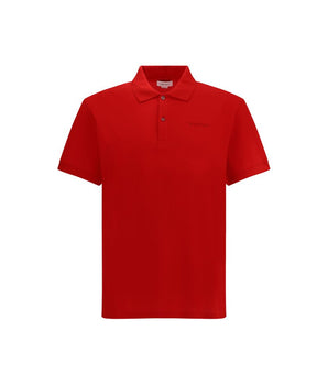 Alexander McQueen red cotton polo shirt
