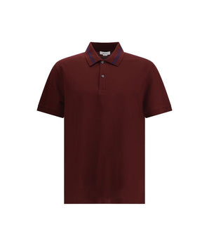 Alexander McQueen Bordeaux cotton polo shirt