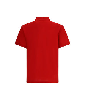 Alexander McQueen red cotton polo shirt