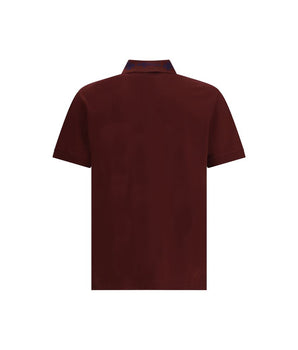 Alexander McQueen Bordeaux cotton polo shirt