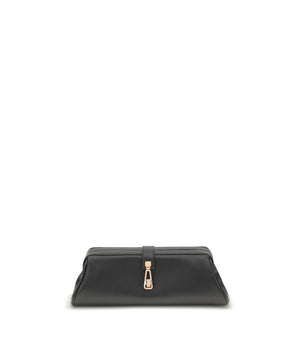 Gabriela Hearst Black Calf Leather Bos Taurus Clutch Bag