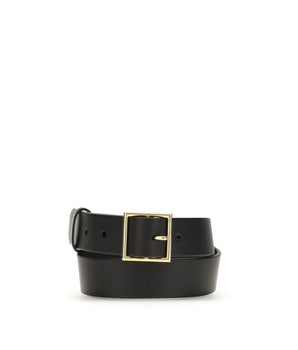 Gabriela Hearst Black Leather Regular Belt